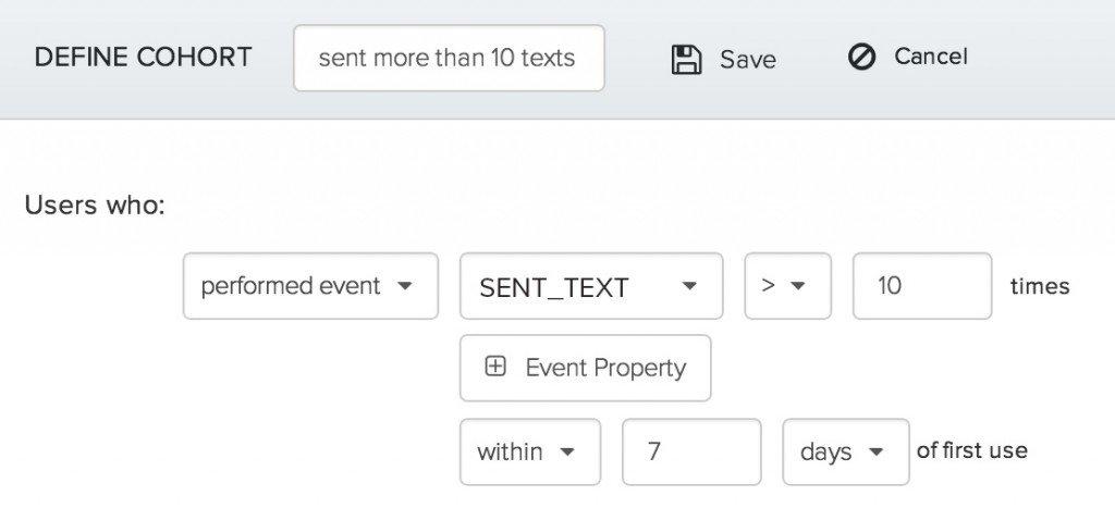 define-cohort-in-amplitude-users-who-sent-more-than-10-texts-within-first-week