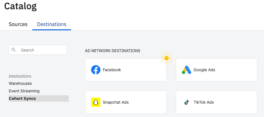 Behavorial segmentation destinations