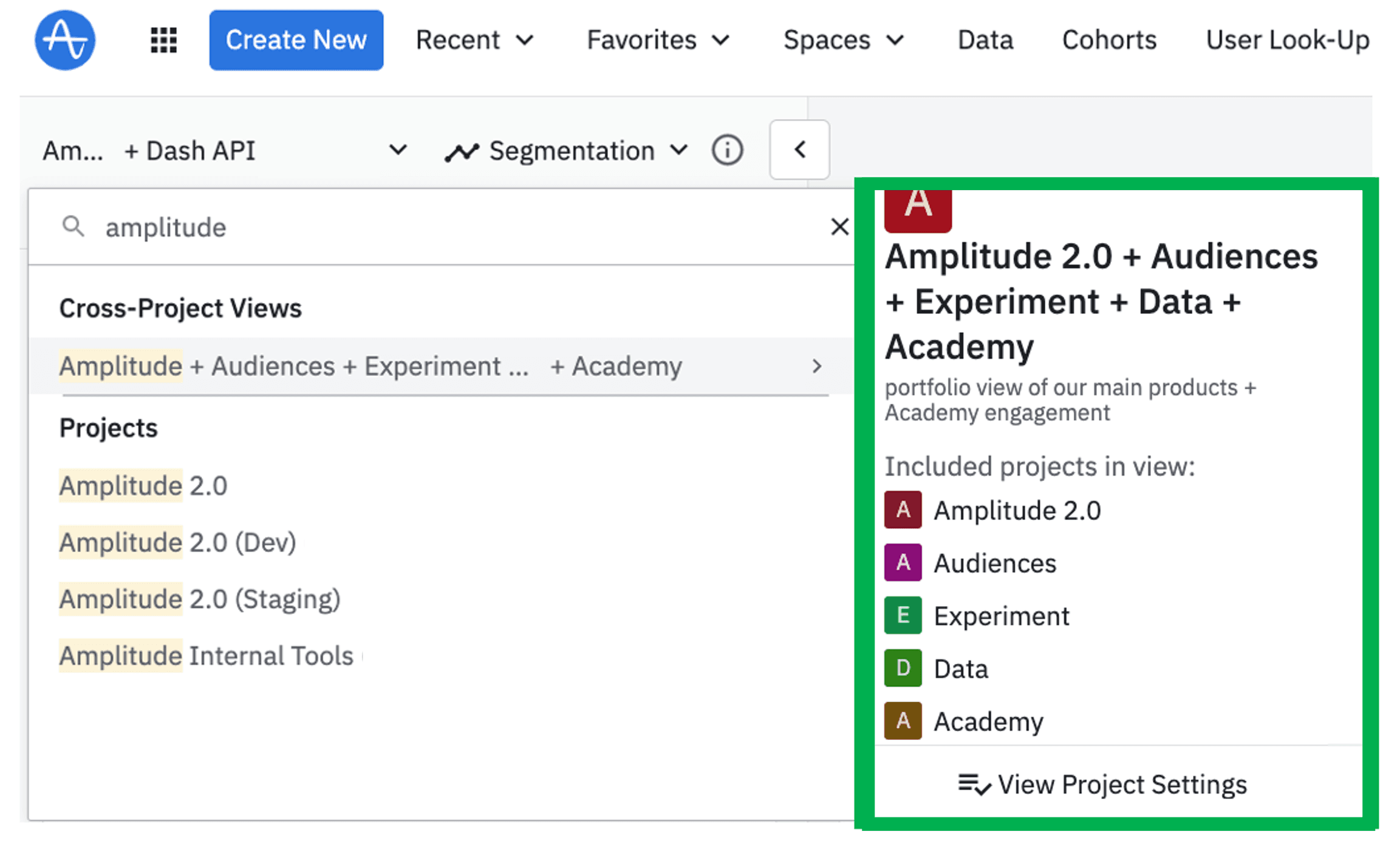 Screenshot from Amplitude 